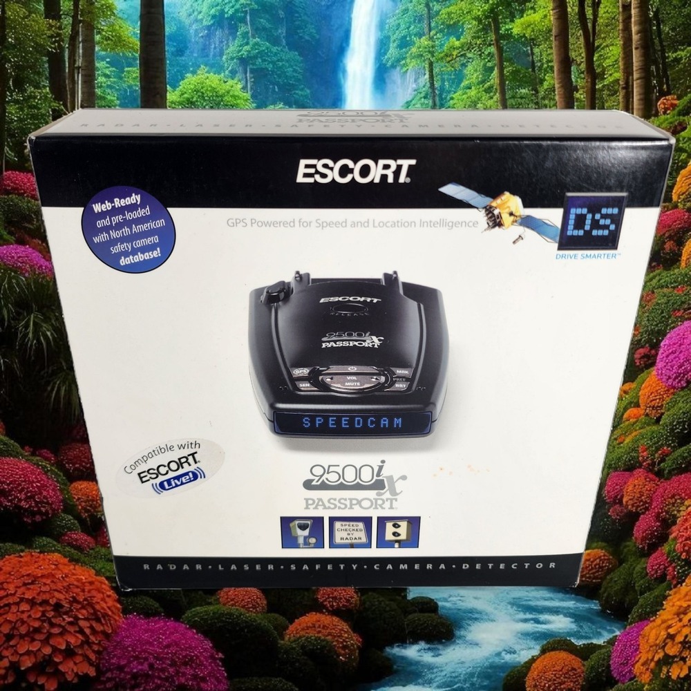 Escort 9500ix Passport Radar Detector with‎ Smartcord Live Real Time Radar Blue
